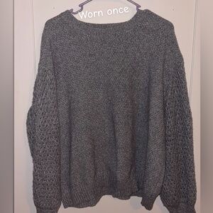 Cozy Gray Knit Sweater
